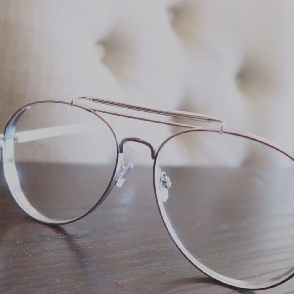 Silver Aviator Style Glasses *no prescription*